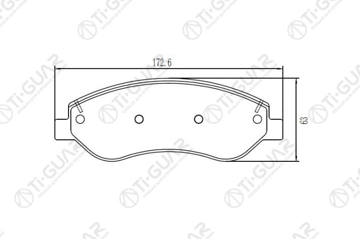 Тормозные колодки TG-0070 / PN6054 * Ti·GUAR