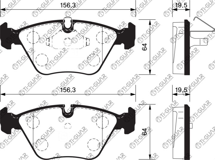 Тормозные колодки TG-0027/PN0027* Ti·GUAR Тормозные колодки TG-0027/PN0027* Ti·GUAR
